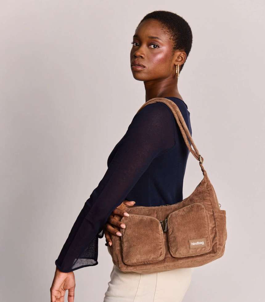 Sac multipocket Emile velours macchiato