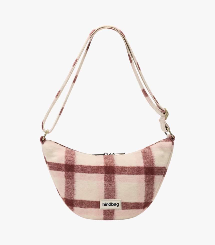 Sac banane Andrea tartan rose