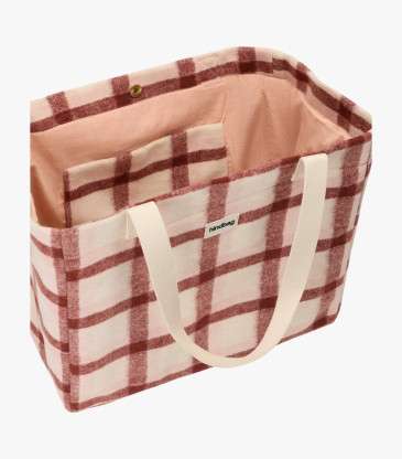 Sac cabas Claude tartan rose