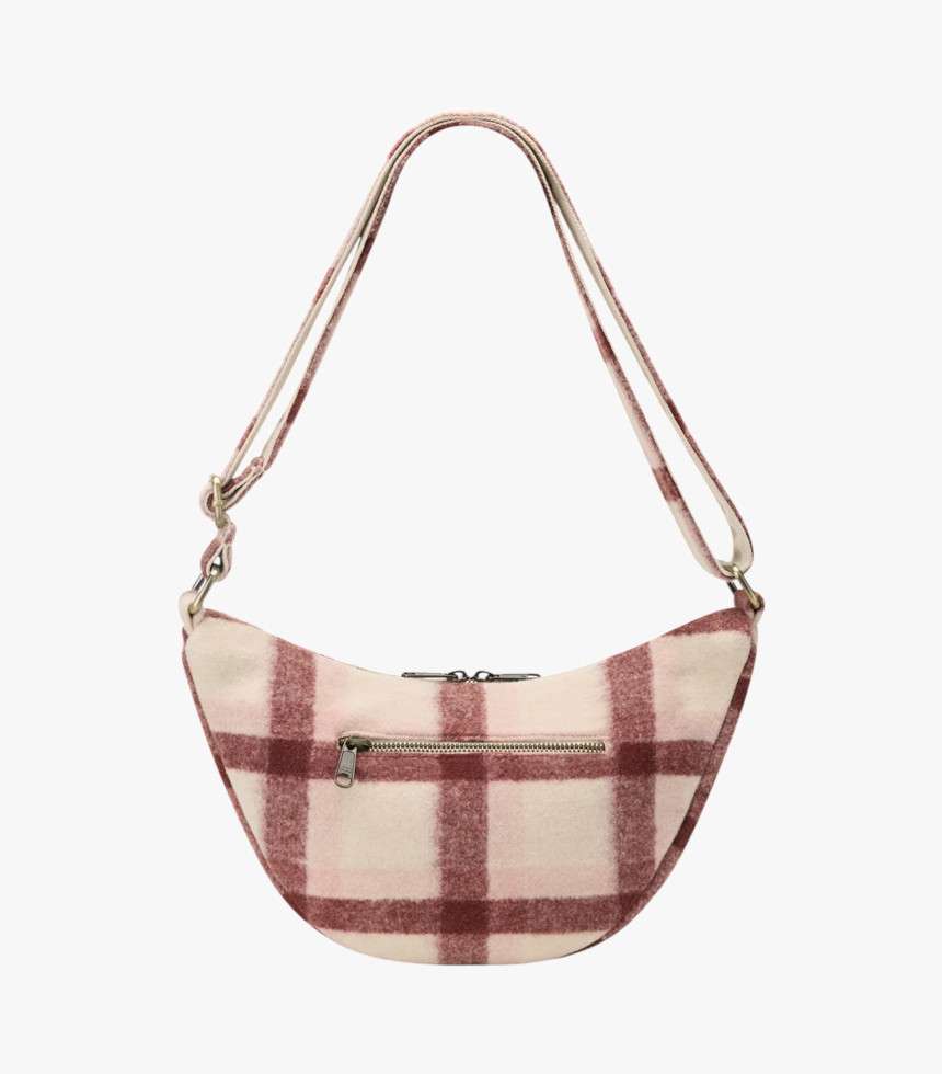 Sac banane Andrea tartan rose