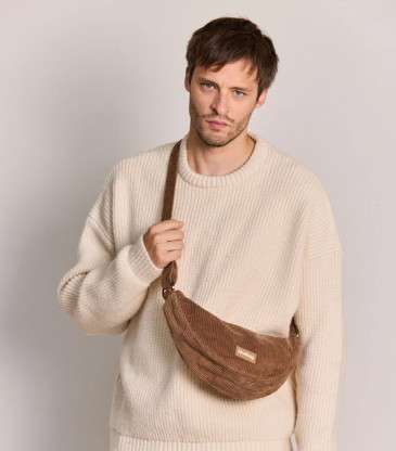 Sac banane Andrea velours macchiato