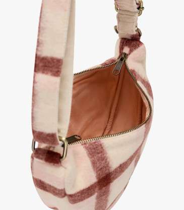 Sac banane Andrea tartan rose