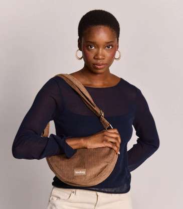 Sac banane Andrea velours macchiato