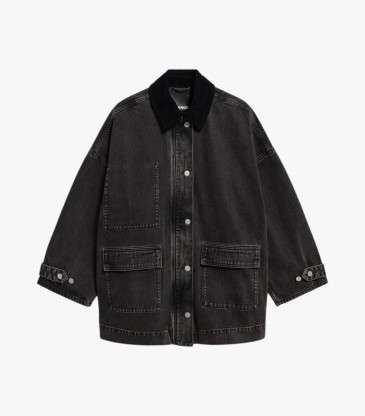 Veste en jean col velours...
