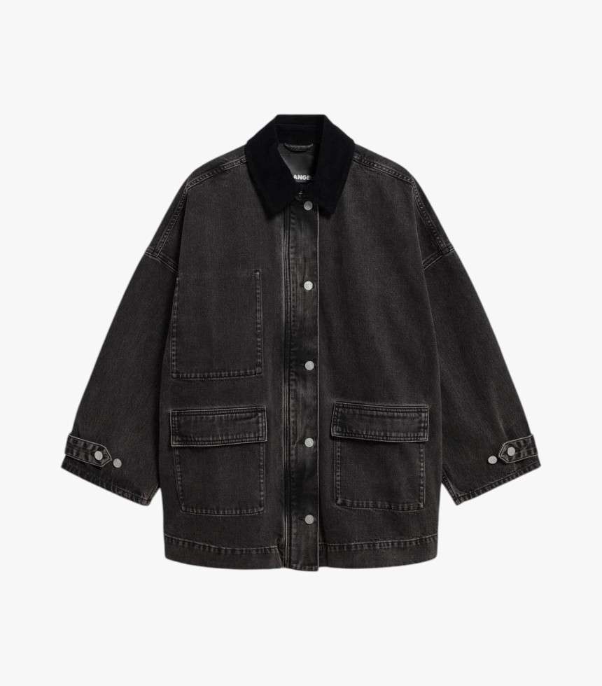 Veste en jean col velours nutmeg