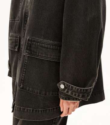 Veste en jean col velours nutmeg