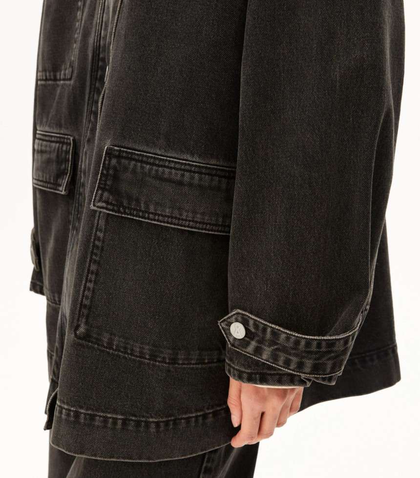 Veste en jean col velours nutmeg