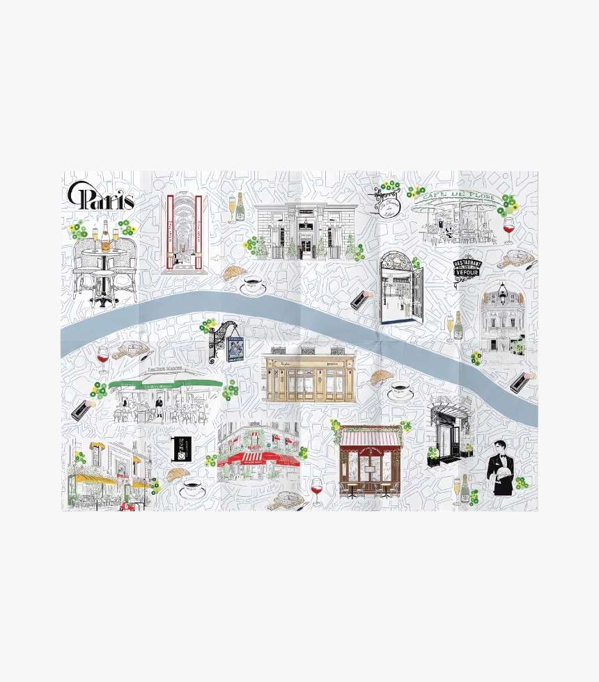 Carte géographique Paris Fragments