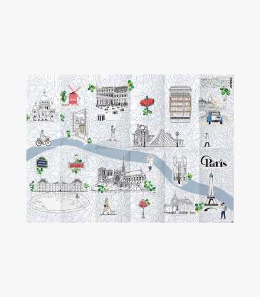Carte géographique Paris Fragments