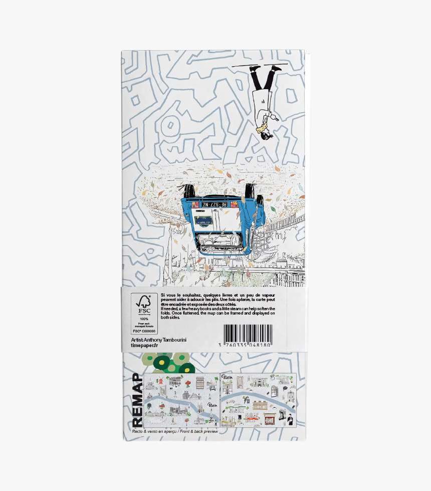 Carte géographique Paris Fragments
