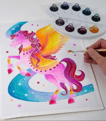 Aquarellum Licornes et Pégases