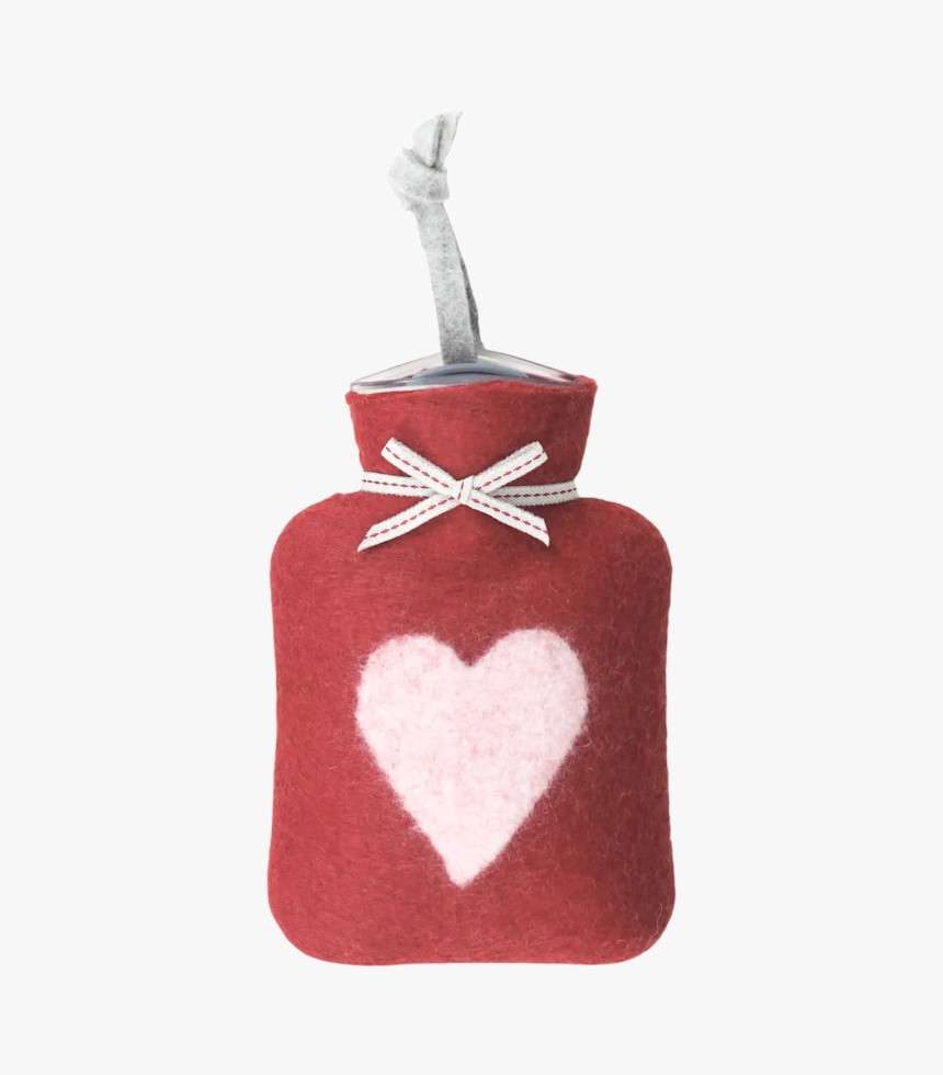 Bouillotte cœur rose rouge mini