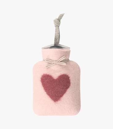 Bouillotte cœur rose pâle