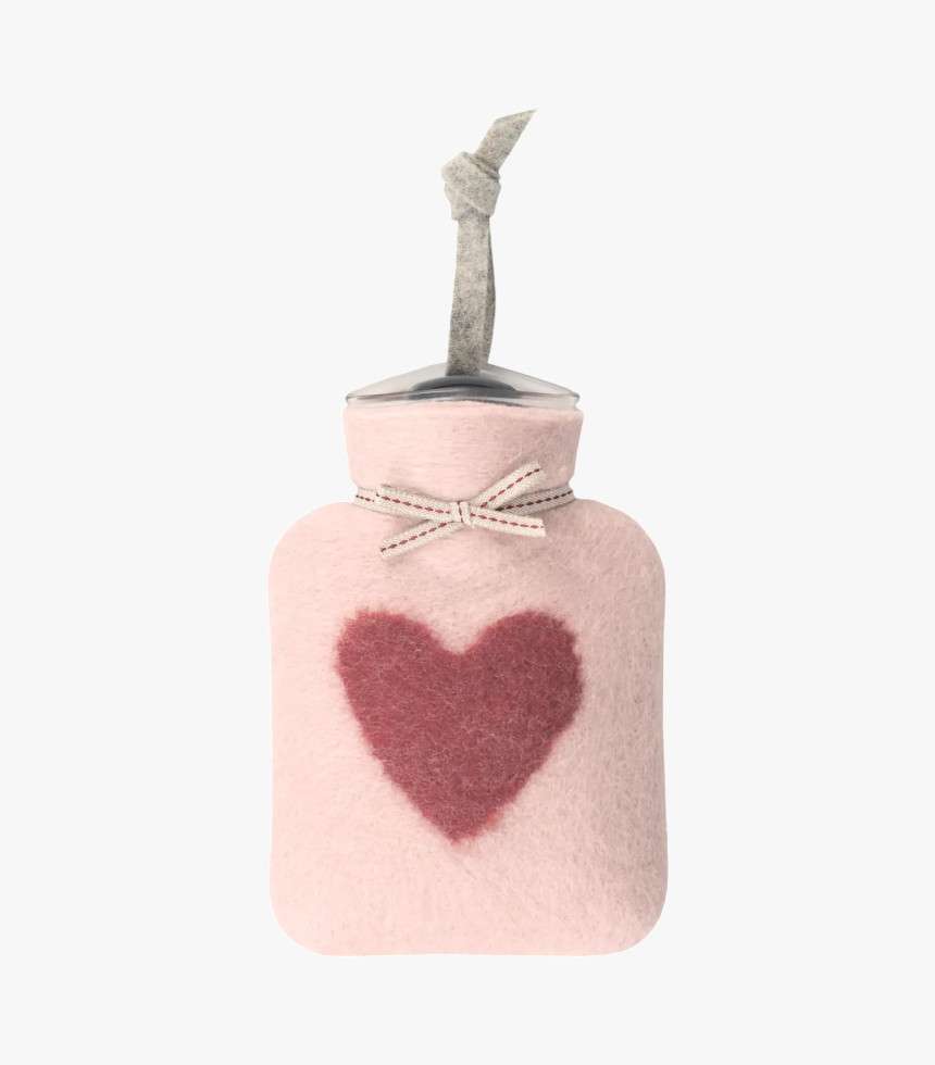 Bouillotte cœur rose pâle