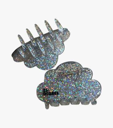Pince nuage paillettes silver