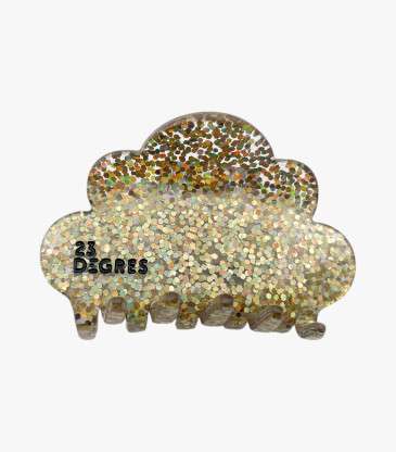 Pince nuage paillettes or