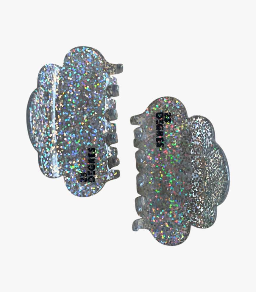 Pince nuage paillettes silver