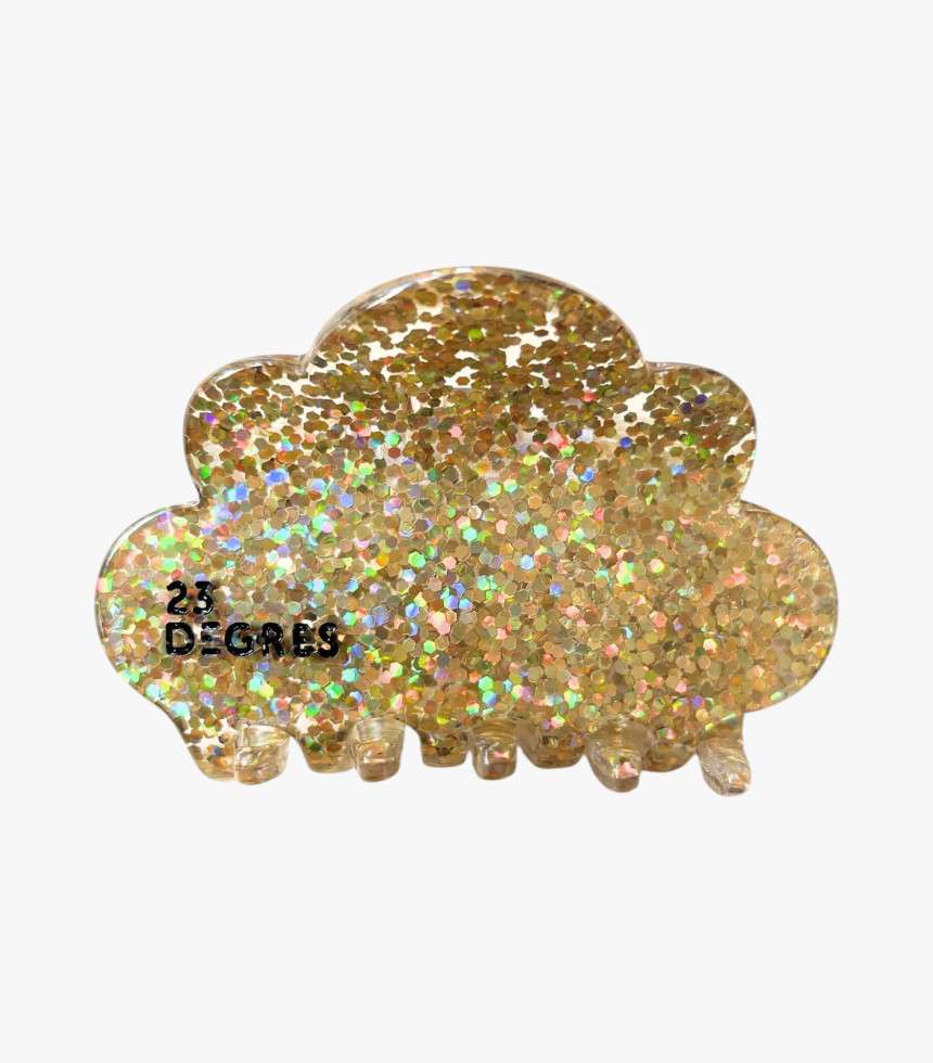 Pince nuage paillettes or
