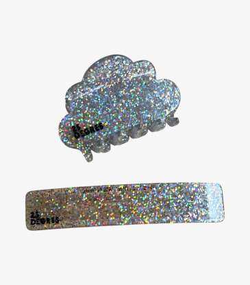 Pince nuage paillettes silver