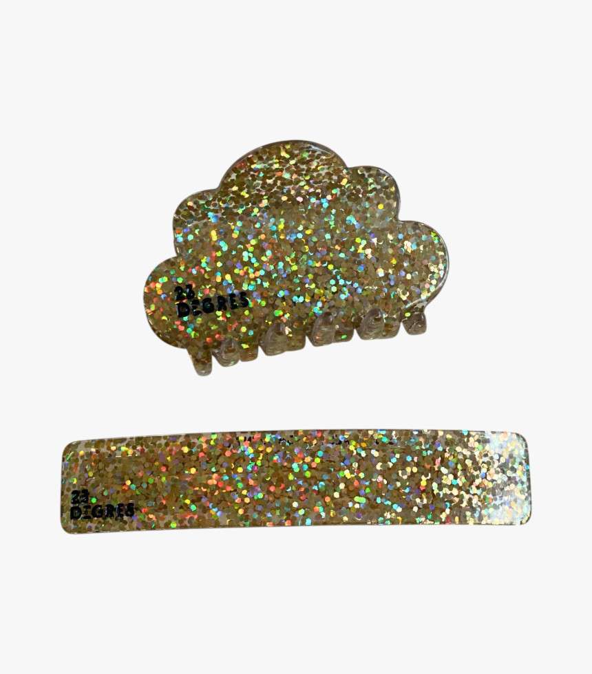 Pince nuage paillettes or