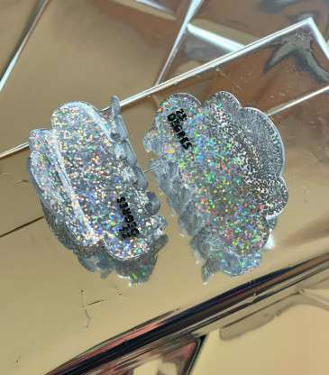 Pince nuage paillettes silver